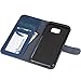 Galaxy S7 Edge Case by Abacus24-7, Blue Flip Leather Wallet Case and Stand Compatible with Samsung Galaxy S7 Edge Phone
