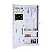 Organizedlife Lockable Mirrored Jewelry Armoire Makeup Cabinet Storage Wall Door Mount