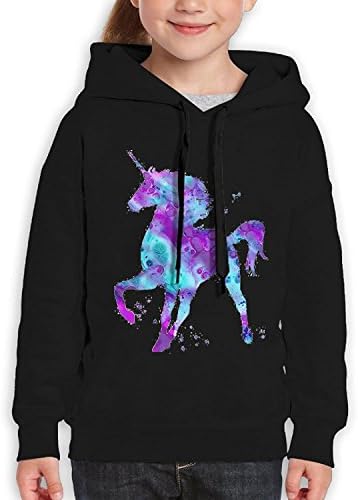 Starcleveland Teenager Pullover Hoodie Sweatshirt Galaxy Glittering Proud Unicorn Teen's Hooded Boys Girls