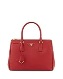 Prada Saffiano Leather Tote Handbag Fuoco