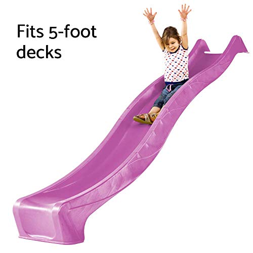 Blue Rabbit Play Outdoor Wavy Kids Slide, 10', Purple