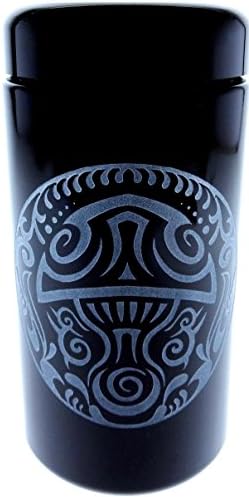 Dope Jars - Herb Storage, Stash Jar - with Dope Designs Deep Etched into the Glass (500ml, Shroom)