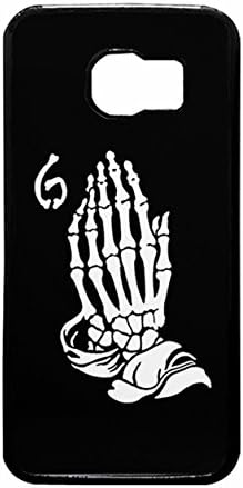 6 Six God Skeleton Prayer Praying Hands Drake Samsung Galaxy S6 Case (Black Rubber)