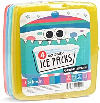 Fit & Fresh Cool Coolers Slim Reusable Ice Packs for Lunch Boxes, Lunch ...