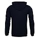 Jinshida Men's Square Pattern Quilted Hoodie Sweatshirt Navy L