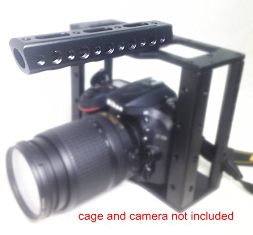 Riqiorod Video Stabilizing Top Handle & Cold Shoe Extender for Canon EOS, Nikon, Olympus & Pentax DSLR Cameras Video Light Camera Monitor