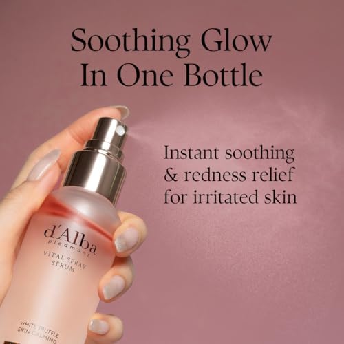 D'alba | soro em spray de trufa branca italiana, vitalizante, iluminador, hidratante e calmante, spray facial, solução para pele vermelha e sensível, vital, cuidados com a pele coreanos