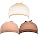 eboot 3 Pack Wig Caps (Neutral Beige, Light Brown and Beige Mesh)