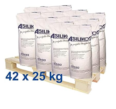ASILIKOS Strahlmittel 0,2-1,0 mm 1050 kg - Sandstrahlen Strahlen Sand