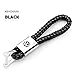 ROYAGO 2Pack Car Keychains Leather KeyRings Grip Strap for Mercedes Benz BMW Audi Ford Toyota VW Honda (Black, for VW)
