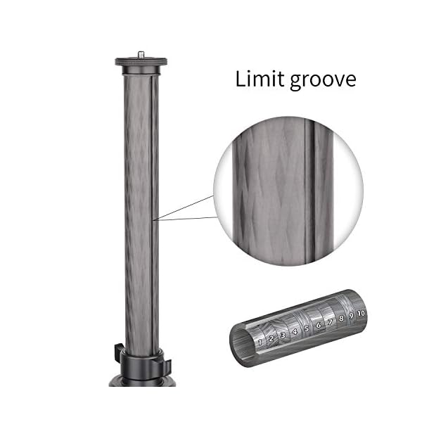 INNOREL ER40C Stativ-Mittelsäule, 10 Schichten, Kohlefaser, 40 mm Rohr, Mittelsäule, professionelle Verlängerungsstange, nur geeignet für robustes Stativ von RT90C für digitale DSLR-Kameras – Bild 7