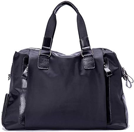 荷物袋 男性のための靴のコンパートメントと女性スポーツ旅行ザ・ウィークエンダーダッフルバッグとゴルフの服バッグジムバッグ フィットネスバッグ (Color : Black, Size : 49x24x31cm)