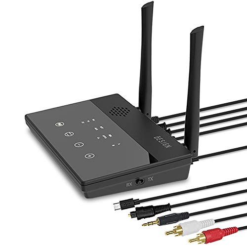 Besign Long Range BE-RTX Pro Bluetooth Audio Adapter, Wireless Transmitter Receiver TV/Home Stereo System – Aptx, Aptx Low Latency, 3.5mm, Digital Optical TOSLINK [2-Year Warranty]