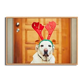 Framed Canvas Wall Art Merry Christmas Canvas Prints Home Artwork Decoration for Living Room,Bedroom - 16x24 inches