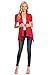 Red Cardigan Womens Reg and Plus Size Open Flyaway Cardigan, Red