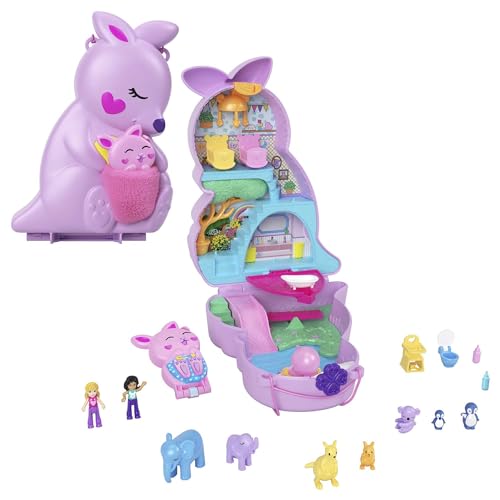 Polly Pocket 2-in-1 Mama & Joey Kangaroo Wearable Compact