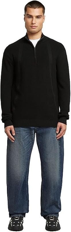 8719965012981 Sweatshirt Masculino Estrutura Meio Fecho, Preto DK Preto D26726-c868-6484, XXL