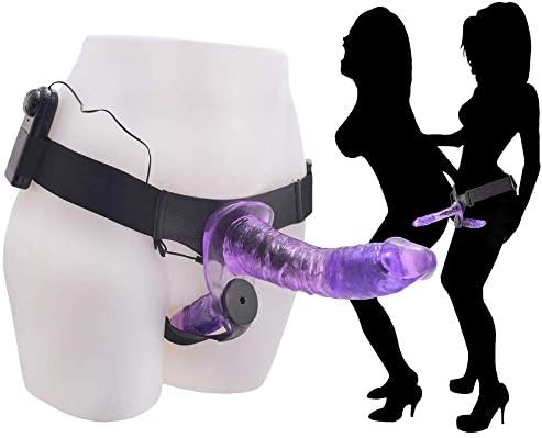 OJumer Strap-On Silicone Curved Toy Waist Harness for Role - Color Purple