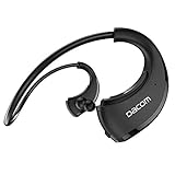 Bluetooth Headphones, Wireless Sports Earphones with Mic, Tested & Proven Best Audio Quality Waterproof & Sweatproof Earbuds in HD Stereo for Gym, Workout & Running, Noise Cancelling by Dacom(Black)