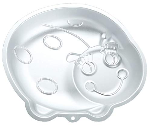 WJSYSHOP 10 Inch Ladybug Shaped Aluminum 3D Cake Mold Baking Mould Tin Cake Pan - Beetle
