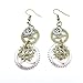 Zittop Well New Steampunk Earrings Antique Bronze Gears Jewelry Gorgeous Silver Plated