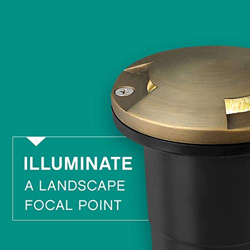 Hinkley Lighting Directional Well Light - Directional In-Ground Light That Highlights Important Landscape Features and Increases Home Security, Matte Bronze Finish, Hardy Island Collection, 16710MZ