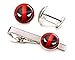 Deadpool Tie Clip, Avengers Cufflinks, Xmen Tie Tack, Marvel Jewelry, Cuff Links Link, Groomsmen Gift Wedding Party Gift