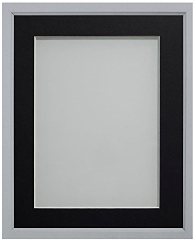 Frame Company Drayton Range 5x5-inch Grey Picture Photo Frame with Black Mount For Image Size 3.5x3.5-inch