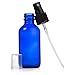 Papifleure Glass Spray Bottles - 8 Piece 2oz Cobalt Blue Small Glass Bottles Set with Fine Mist Sprayer Reusable Dark Colored Potion Bottles for Travel and Any Purpose