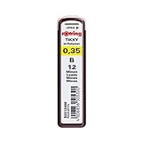 Rotring Tikky Mechanical Pencil Lead 0.35 mm B 12 Lead (R505307N) pack of 2