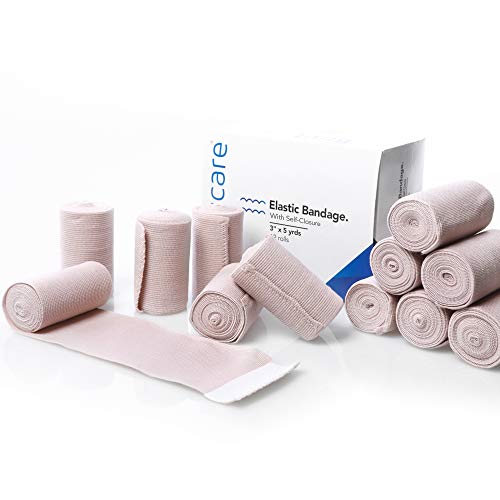 Briutcare Elastic Bandage Wrap (12 Pcs) New and Improved Model 3"x5