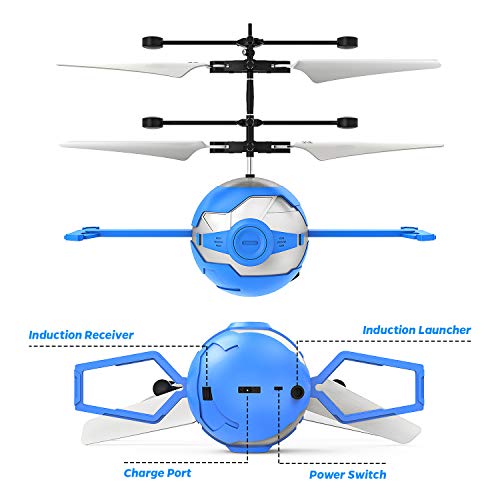 Flying Toy Ball,Infrared Induction UFO RC Flying Toy,Builtin LED