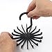 Z ZICOME 3 Pack Twirl Ties Rack Closet Organizer Tie Hanger Hook Headband Holder (Black)