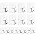 Adhesive Hooks, 16 Pack Adhesive Wall Hooks Clear Heavy Duty Hooks (7.2cm x 7.2cm) for Kitchen Bathroom Door Ceiling Hanger 22 Pound/10 KG by AUSTOR