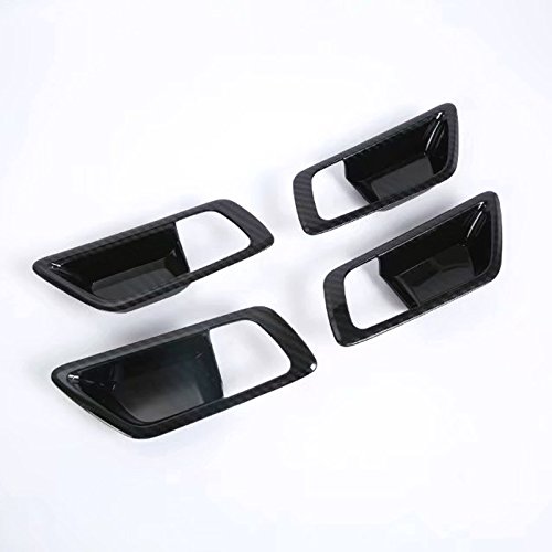 2016-2018 For Toyota C-HR Interior Door Handle Bowls Cover Decor Trim ABS Plastic 4pcs (Black) - Thumbnail 3