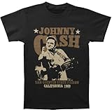 Johnny Cash Men's San Quentin Stars Slim Fit T-shirt Black
