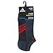 adidas Men's Superlite Stripe No Show Socks (3-Pair), Bold Onix/Black/SLD Red, Large