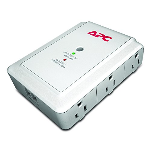 APC Wall Outlet Multi Plug Extender, P6WT, (6) AC Multi Plug Outlet