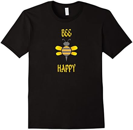 Men's Bee Happy T-Shirt Small Black