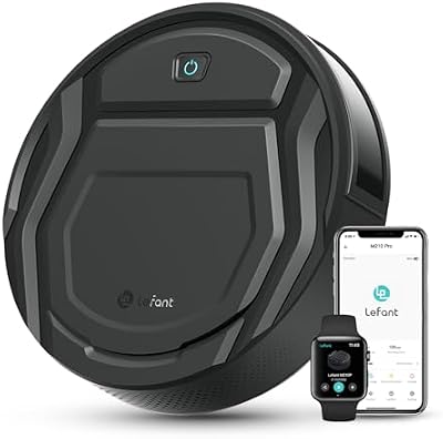 Aspirateur Robot, Robot Aspirateur Mince Silencieux Connecté avec WiFi/Bluetooth/Alexa/App, 6 Modes de Nettoyage, Auto-Charge, 120min d'Autonomie, Idéal pour Poils d'animaux Sols Durs, M210P
