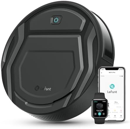 Aspirateur Robot, Robot Aspirateur Mince Silencieux Connecté avec WiFi/Bluetooth/Alexa/App, 6 Modes de Nettoyage, Auto-Charge, 120min d'Autonomie, Idéal pour Poils d'animaux Sols Durs, M210P