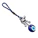 Afco Turkish Blue Evil Eye Keychain Car Keyring Hamsa Hand Elephant Pendant Bag Charm (3#)