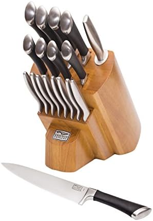 Chicago Cutlery Fusion KNIFE BLOCK SET KITCHEN KNIVES Stainless Steel Wood Chef