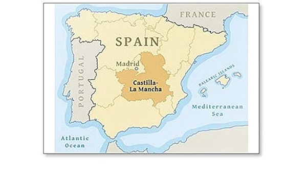 Imán para nevera, diseño de mapa de Castilla La Mancha en ...
