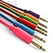 Eurorack Patch Leads. Pack of 6 Multi-Colored 3.5mm Mono Patch Cables (2 Foot)