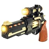 Steampunk Cool Kids Toys Guns for Boys,Girls Revolver Pistol with Lights Sounds