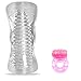 Male Masturbator Sex Toy Level 3 From Blue Lolly with Vibrating Cock ring As Bonus. Penis Exercise to Longer Lasting Erections!