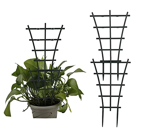PMELCXD Plastic Plant Trellis,2 Pcs Garden Plant Support,Superimposed,Potted Plant Growing Support for Mini Climbing Plant Pot Support Leaf Trellis