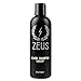 ZEUS Deluxe Beard Grooming Set for Men, Premium Natural Beard Wash, Oil & Brush Gift Kit for Soft, Healthy Beard Care (Sandalwood)