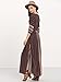 Romwe Women's Summer Casual Half Sleeve Vintage Print Split Maxi Dress Black XL